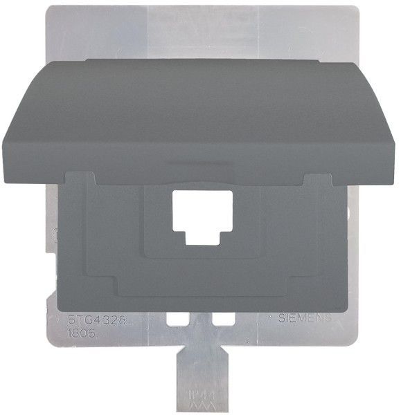 Tapa articulada para RJ45 IP44. color aluminio fusion