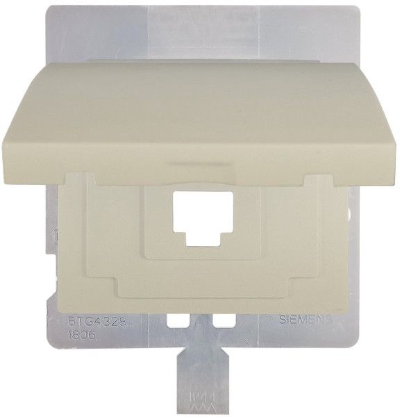 Tapa articulada para RJ45 IP44 color blanco perla mabe