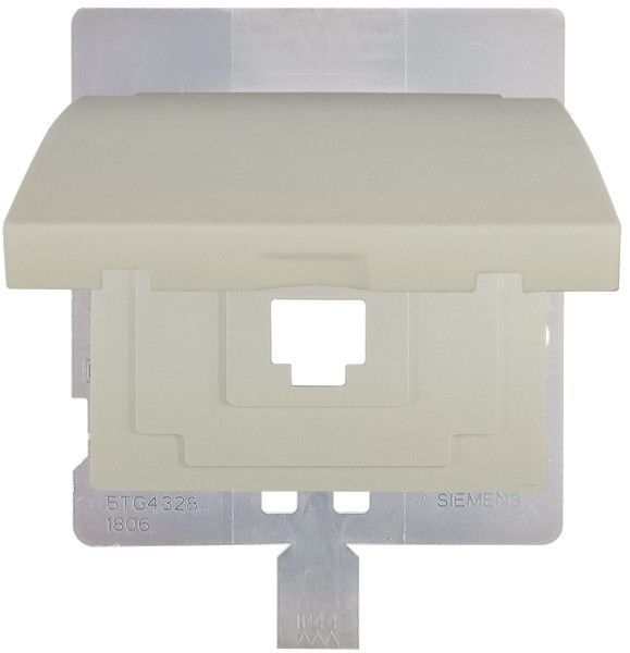 Tapa articulada para RJ45 IP44 color blanco satinado