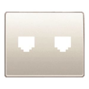 Tapa toma doble telefono (8 vias rj-45) color blanco perla mabe