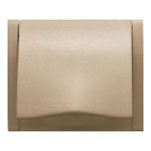 Tapa articulada base enchufe seguridad bronce niebla