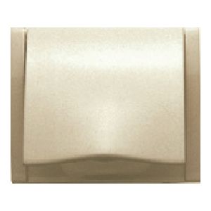 Tapa articulada base enchufe seguridad dorado malta