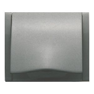 Tapa protección de seguridad para schuko color aluminio fusion