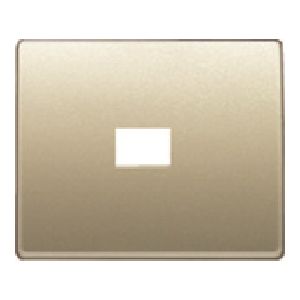 Tapa para toma rca y video dorado malta
