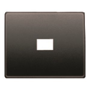 Tapa para toma rca y video color marron samoa