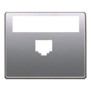 Tapa con portaetiquetas para 1 conector rj alumino prusia