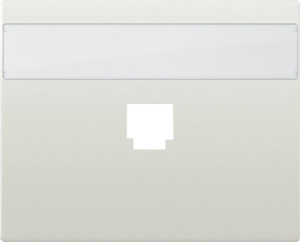 Tapa con portaetiquetas para 1 conector rj color blanco satinado