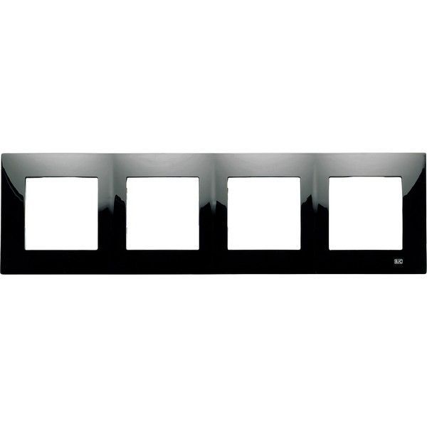 Marco de 4 elementos negro piano