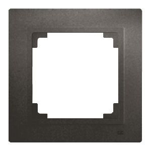 Marco mecanismo tarjetero 55x55mm negro piano