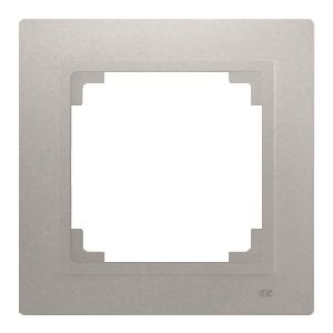 Marco mecanismo tarjetero55x55 color plata luna