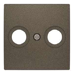 Tapa toma tv2 conectores color gris lava