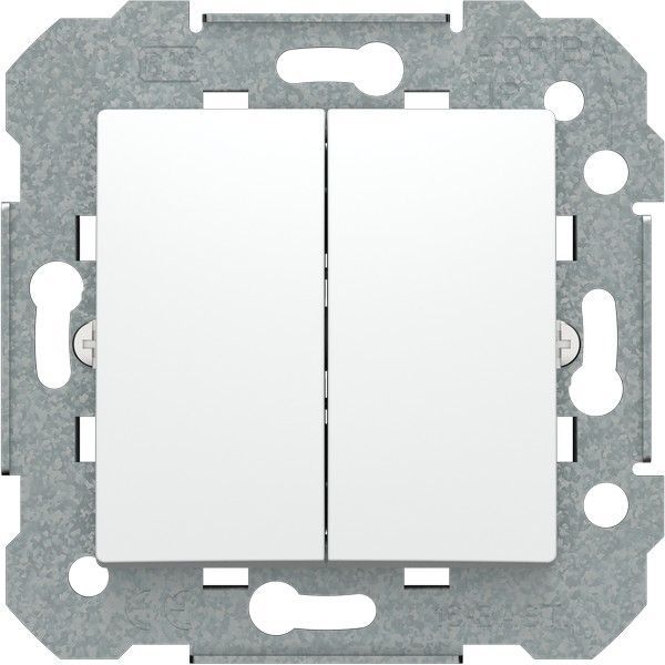 Interruptor doble blanco sin garras 10 AX 250 VAC