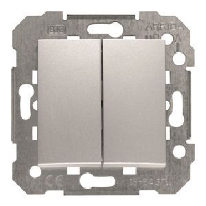 Conmutador doble señalizador plata luna. con garras 10 a 250 VAC