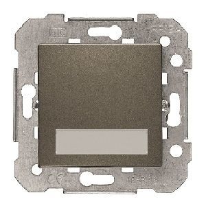 Pulsador portaetiquetas iluminado gris lava sin garras 10 a 250 VAC