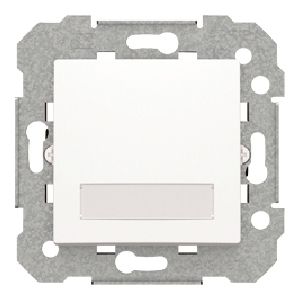 Pulsador portaetiquetas iluminado blanco con garras 10 a 250 VAC