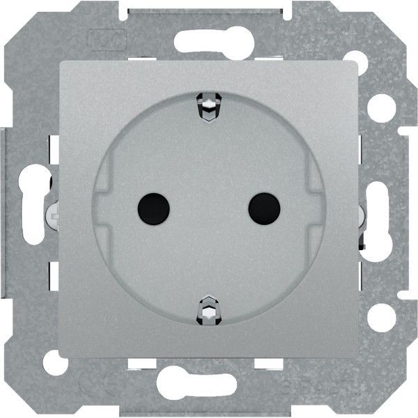 Schuko tornillo. protección de seguridad plata luna con garras 16 a 250 VAC