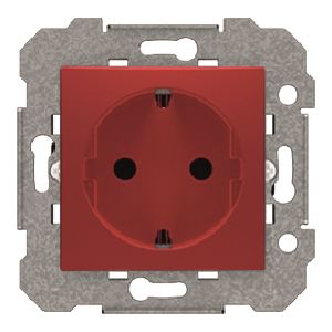 Schuko emborne tornillo. protección seguridad color roja