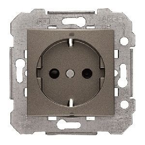 Schuko emborne rápido. protección de seguridad gris lava con garras 16 a 250 VAC
