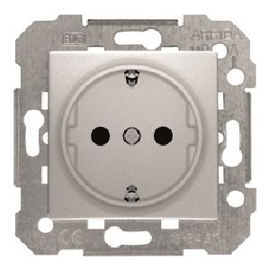 Schuko emborne rápido. protección de seguridad plata luna con garras 16 a 250 VAC