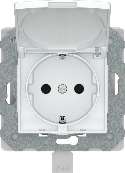 Schuko emborne rápido. ip44 blanca sin garras 16 a 250 VAC