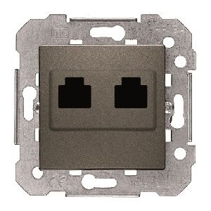 Toma doble rj45 cat6 gris lava con garras emborne sin herramienta
