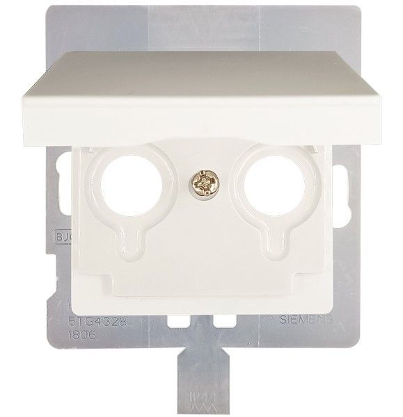 Tapa TV 2 entradas blanco polar