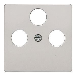 Tapa televes 3 agujeros aluminio metalizado
