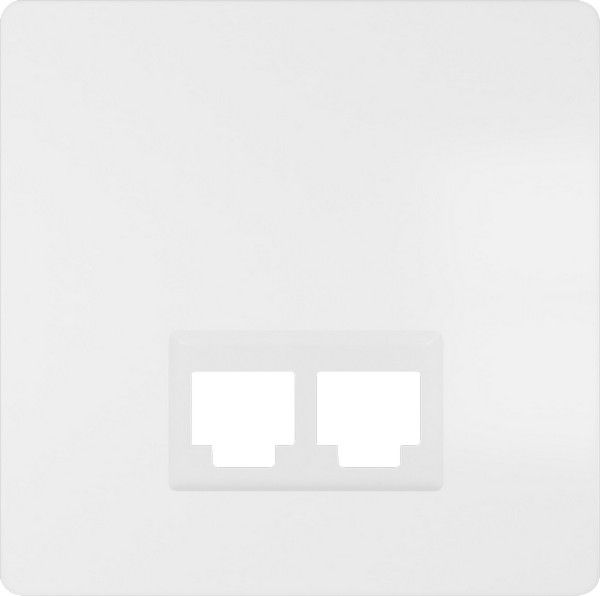 Tapa toma doble rj 19682-1 color blanco mate