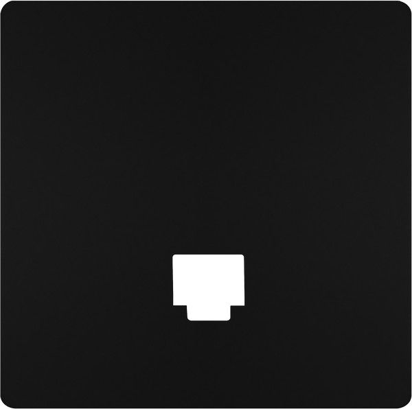 Tapa conector 1 RJ45 color negro mate