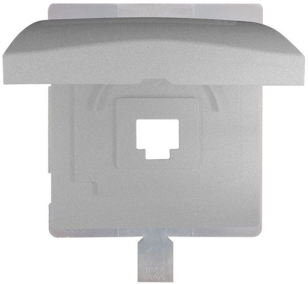 Tapa para conector RJ45. Platino metalizado
