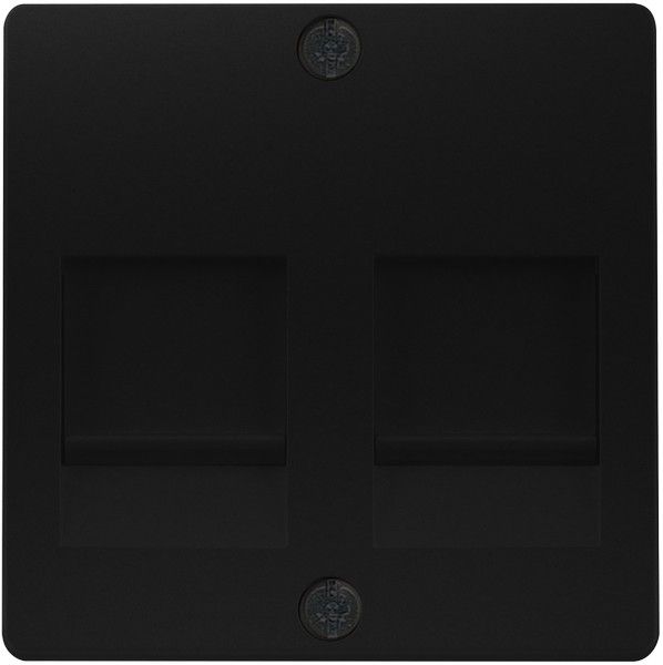 Tapa conector multimedia color negro mate
