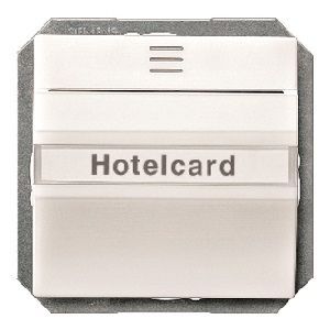 Tarjetero hotel con portaetiquetas iluminado - funcionamiento mecánico - para tarjetas de hasta 54x65