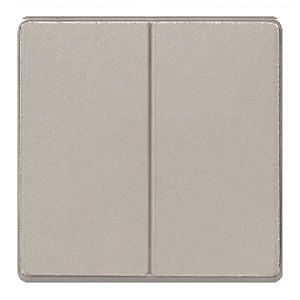 Tecla doble color aluminio