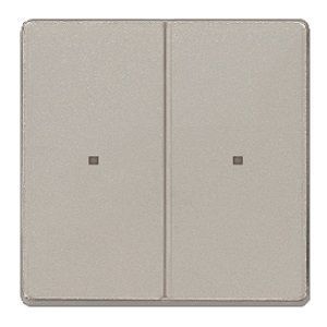 Tecla doble difusor color aluminio