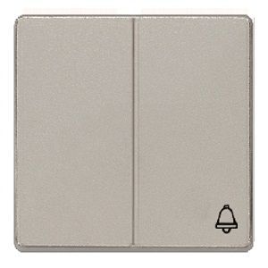 Tecla doble simbolo timbre color aluminio