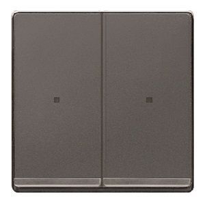Tecla doble embellecedor cromo difusor carbon