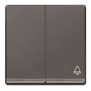 Tecla doble simbolo timbre cromo carbono