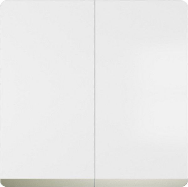 Tecla doble embellecedor cromo color blanco mate