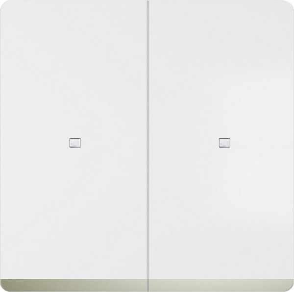 Tecla doble embellecedor cromo difusor color blanco mate