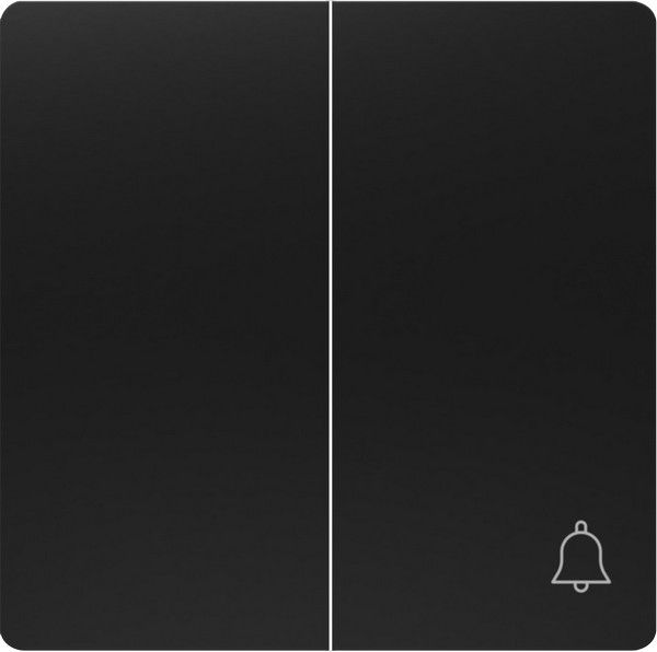 Tecla doble simbolo timbre color negro mate