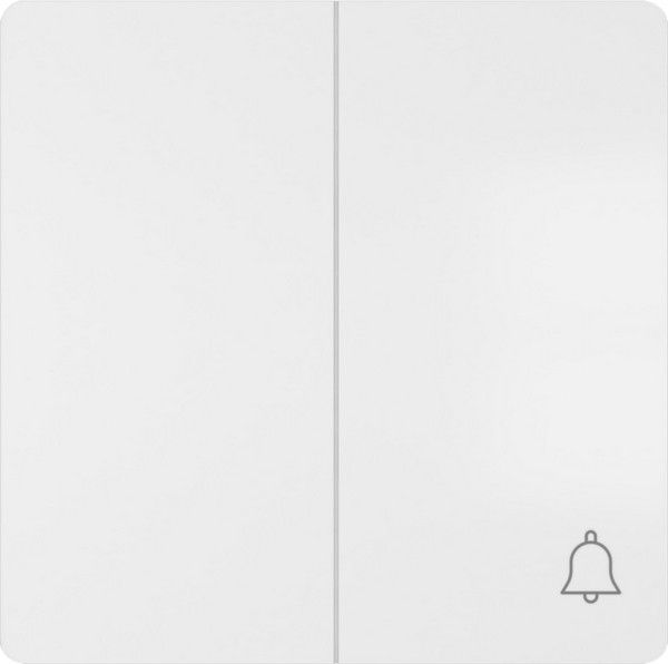 Tecla doble simbolo timbre color blanco mate