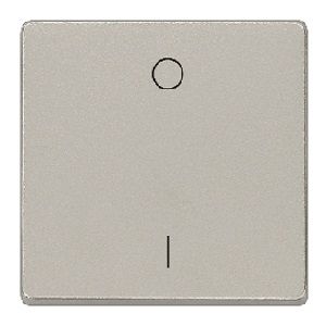 Tecla bipolar I/O. color aluminio
