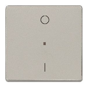 Tecla bipolar I/O. difusor color aluminio