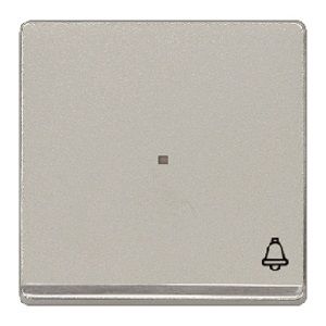 Tecla simbolo timbre difusor cromo color aluminio