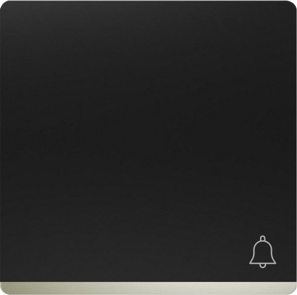 Tecla simbolo timbre cromo color negro mate