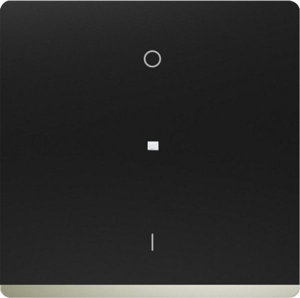 Tecla bipolar difusor embellecedor cromo color negro mate