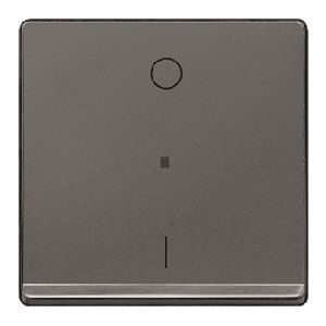 Tecla bipolar difusor embellecedor cromo carbono