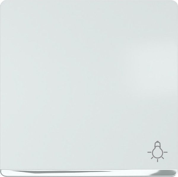 Tecla simbolo luz embellecedor cromo blanco polar