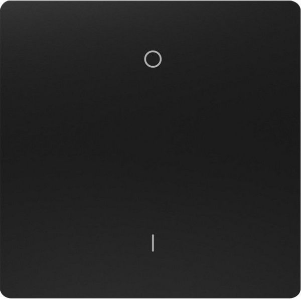 Tecla bipolar I/O color negro mate