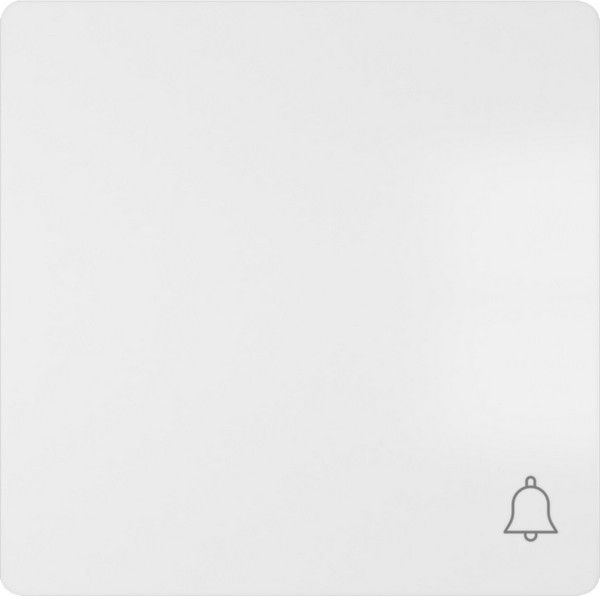 Tecla simbolo timbre color blanco mate